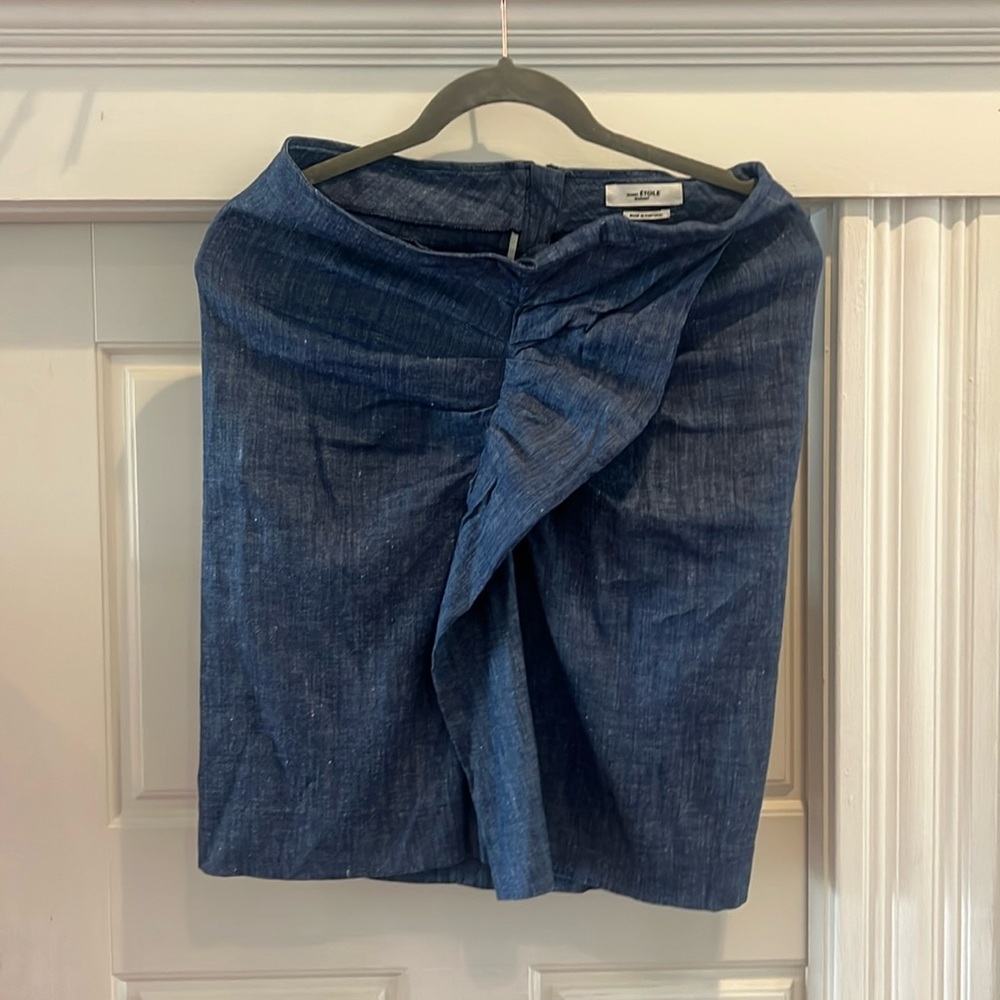 Isabel Marant Etoile Ornela Linen Skirt Chambray Light Blue | Size FR 40 (US 8)